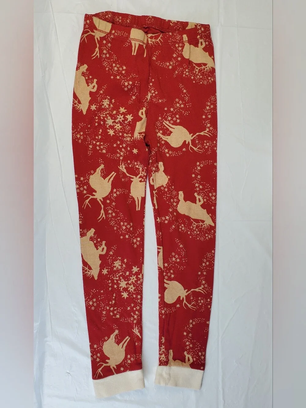 Burts Bees Kids Christmas Holiday Reindeer Pajamas 2-Piece - Size 5T - GUC